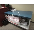 Blue White Work Bench Table w Lower Storage, Steel 48 x 24